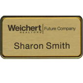 Ultimate Gold Radius Frame Badge with Horizontal Logo