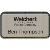 Ultimate Silver Radius Frame Badge with Stacked Logo
