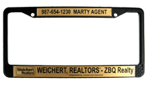 Black License Plate Frame